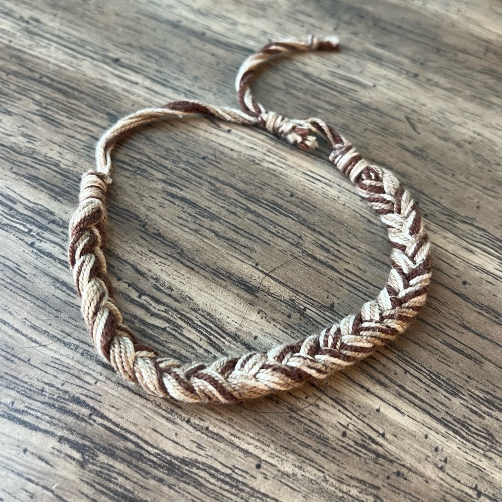 Braided Tan and Brown Bracelet
